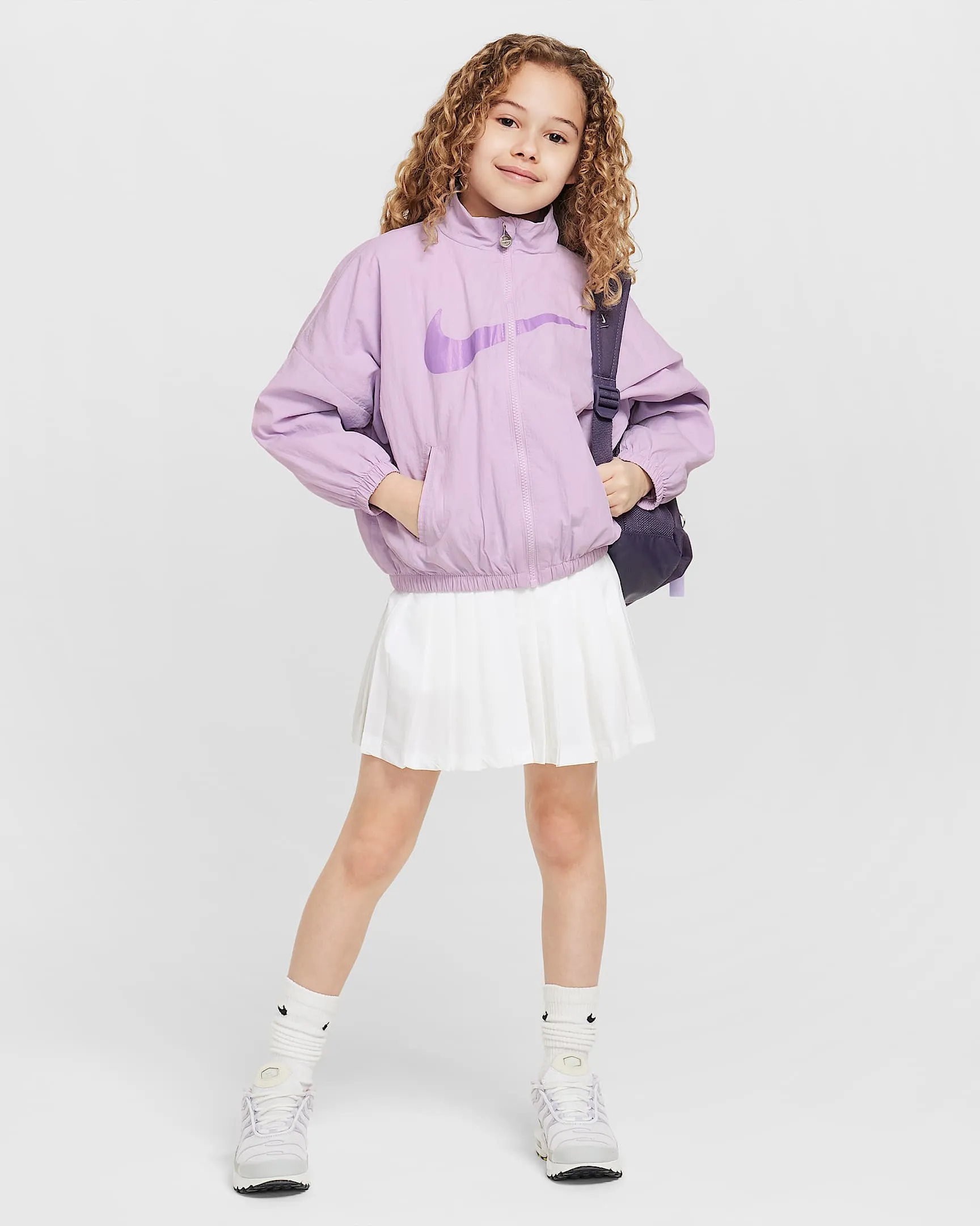 NIKE KID'S SWOOSH FUCHSIA WINDBREAKER JACKET