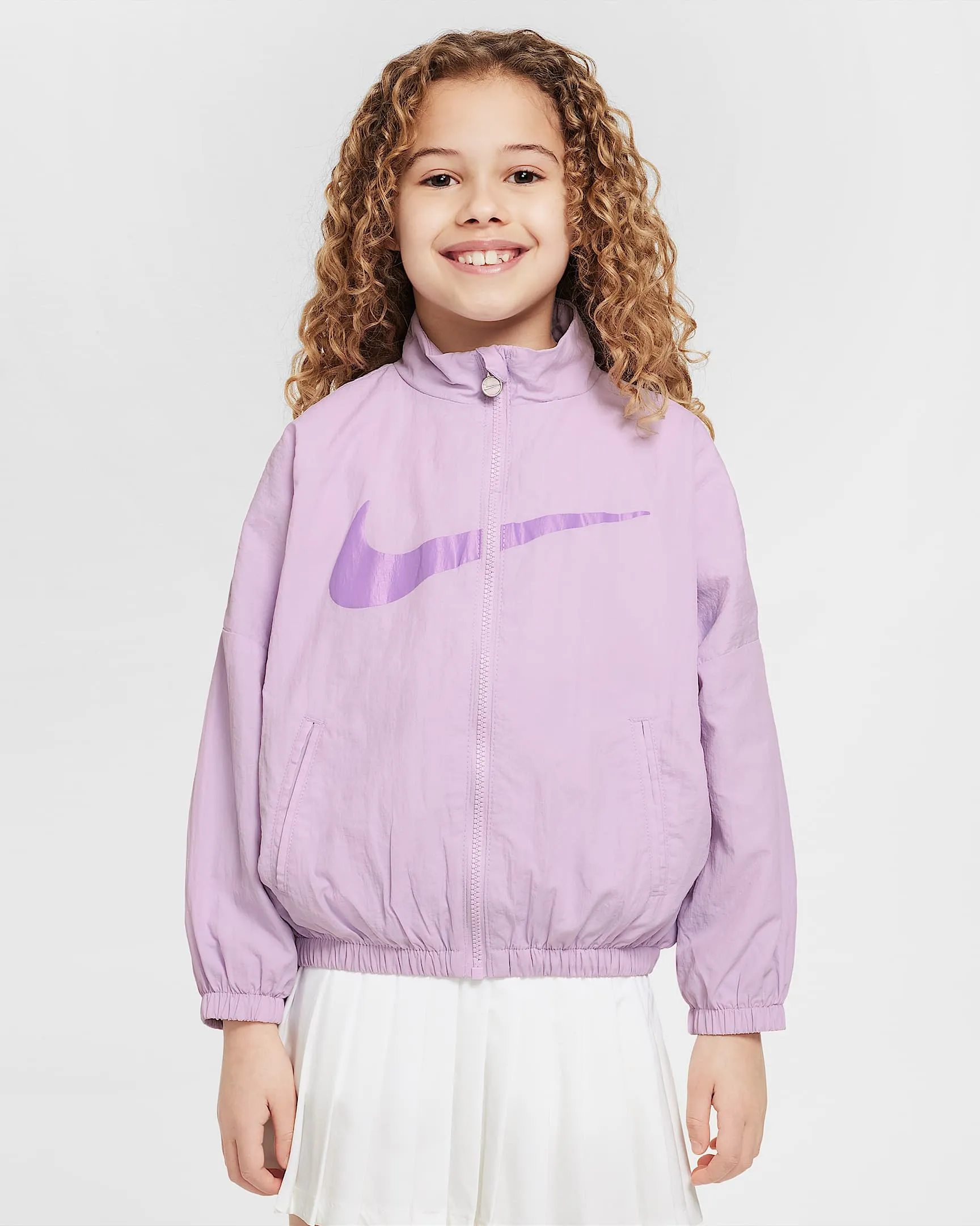 NIKE KID'S SWOOSH FUCHSIA WINDBREAKER JACKET