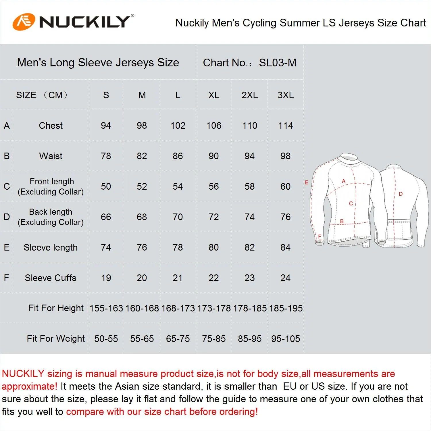 Nuckily CJ133 Mens Cycling Jersey (Red/Black)