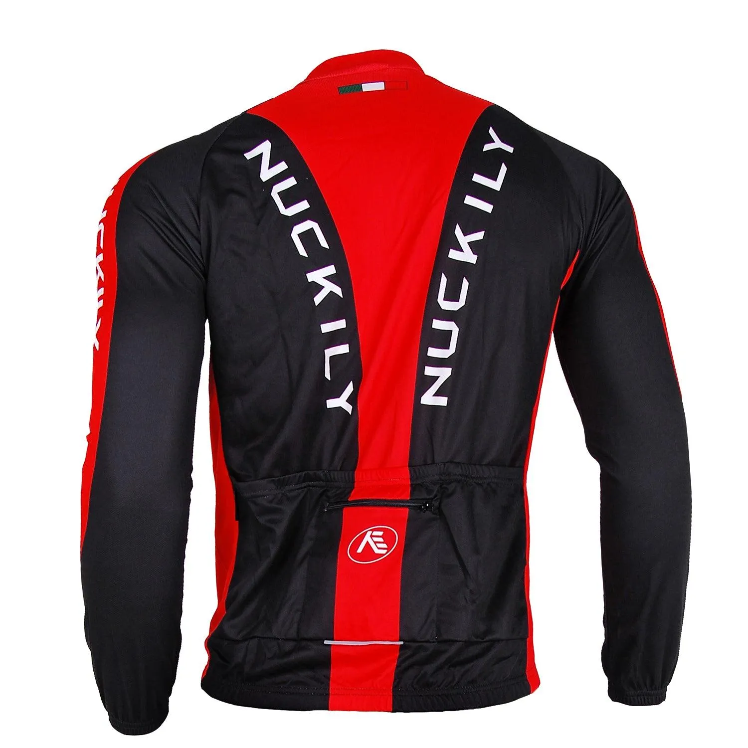 Nuckily CJ133 Mens Cycling Jersey (Red/Black)