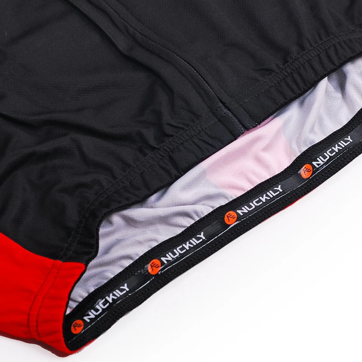 Nuckily CJ133 Mens Cycling Jersey (Red/Black)
