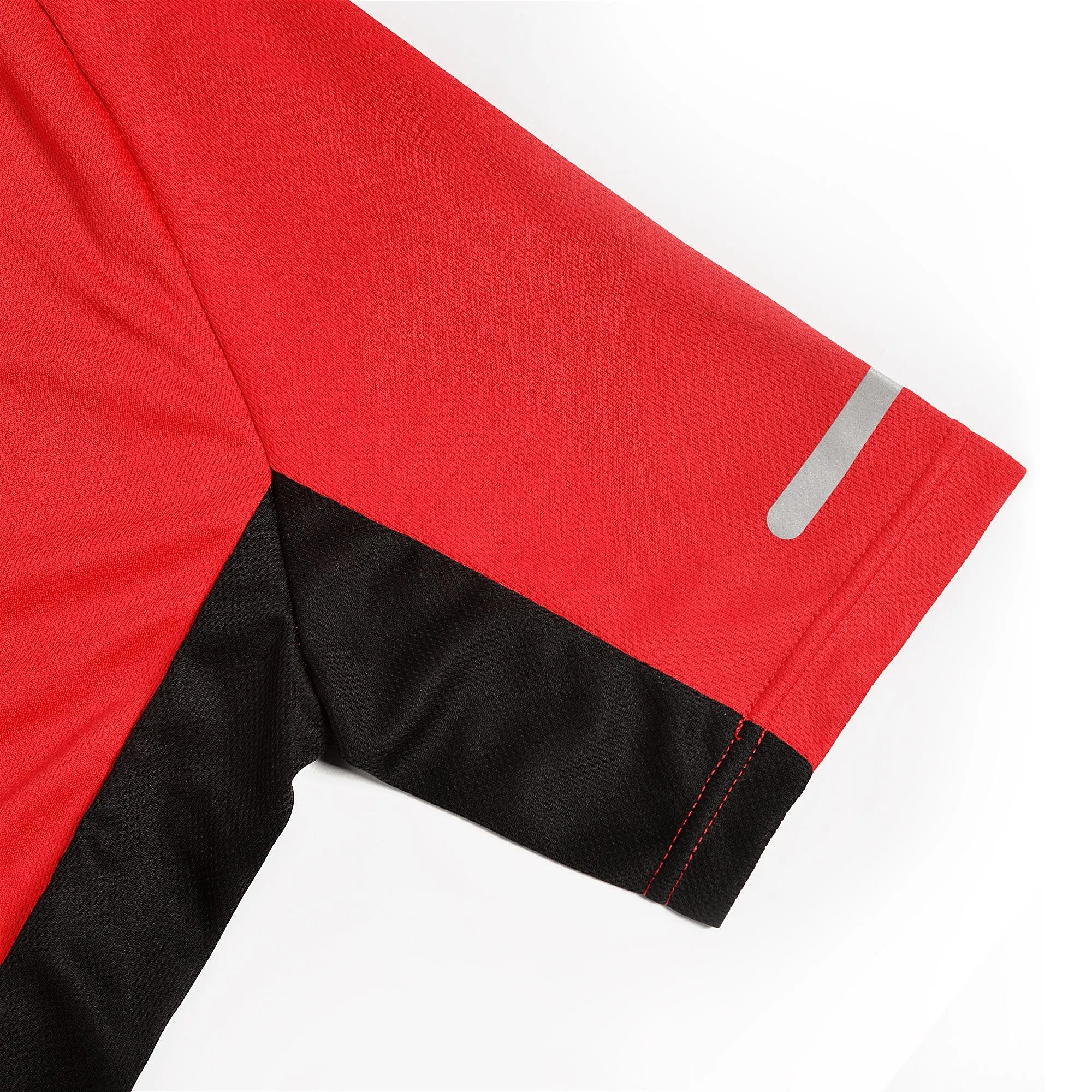 Nuckily MG043 Mens Cycling Jersey (Red)