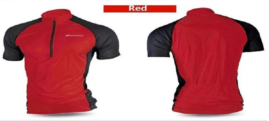 Nuckily NJ601 Mens Cycling Jersey (Red)
