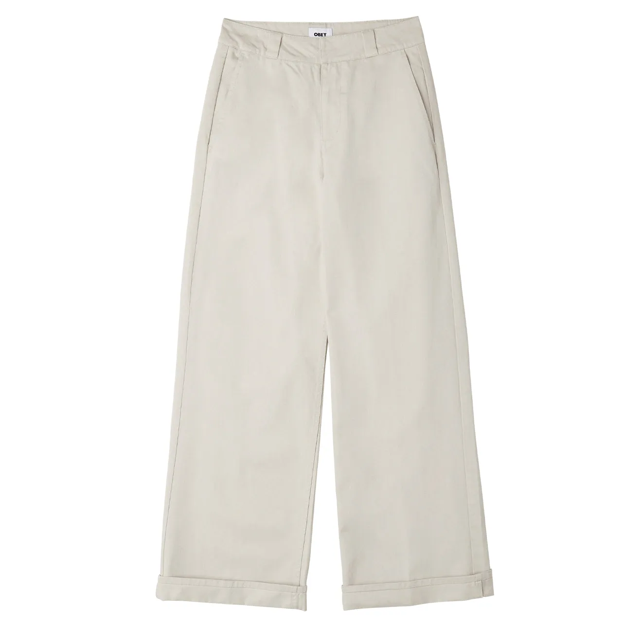 Obey Womens Mila Work Pant Silver Grey