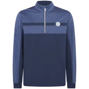 Original Penguin 1/4 Zip Heritage Block Pullover - Black Iris