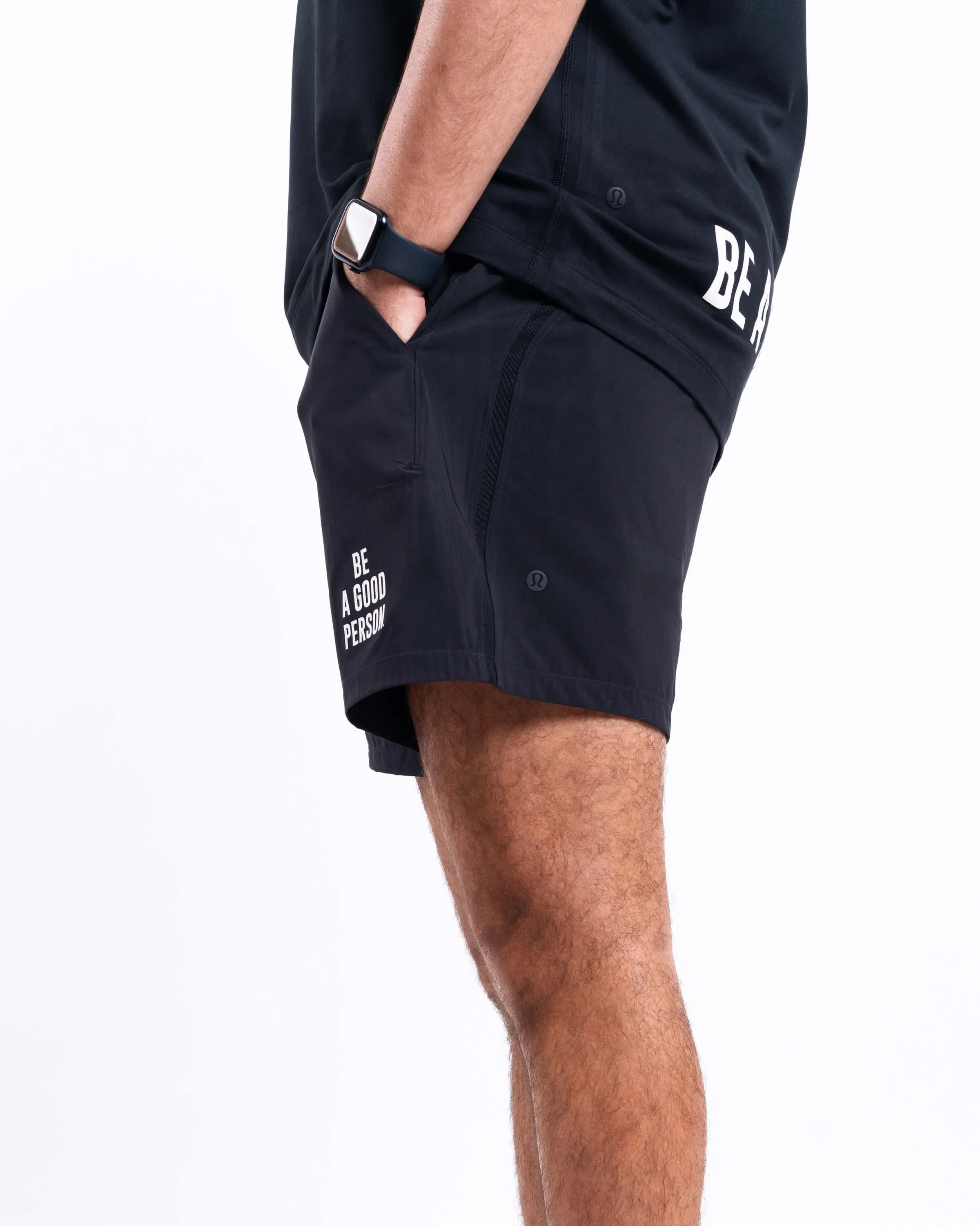 Pace Breaker Lined Short 7" - Black - lululemon // BE A GOOD PERSON *Pre-Order*