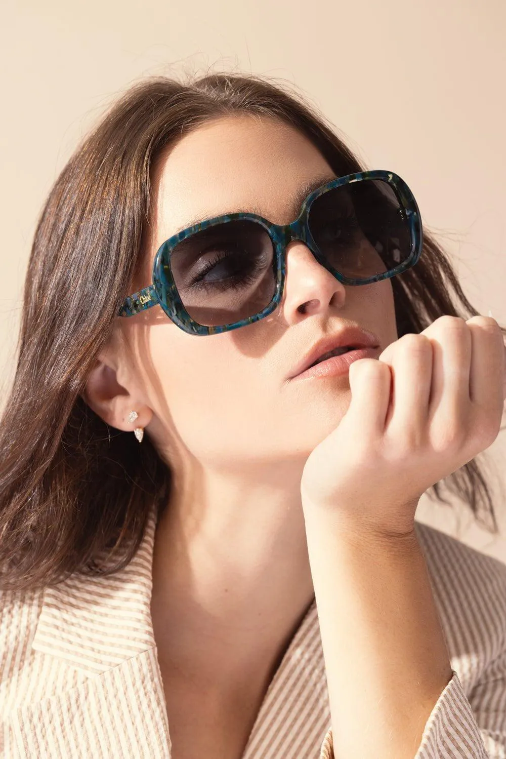 Patterened Square Sunglasses