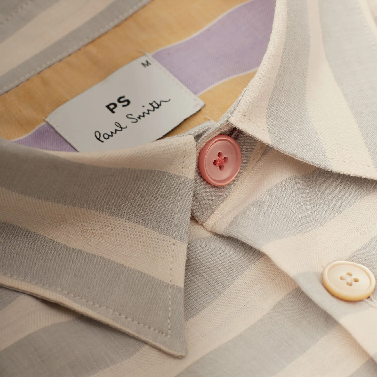Paul Smith Stripe Cotton-Linen Shirt Light Blue