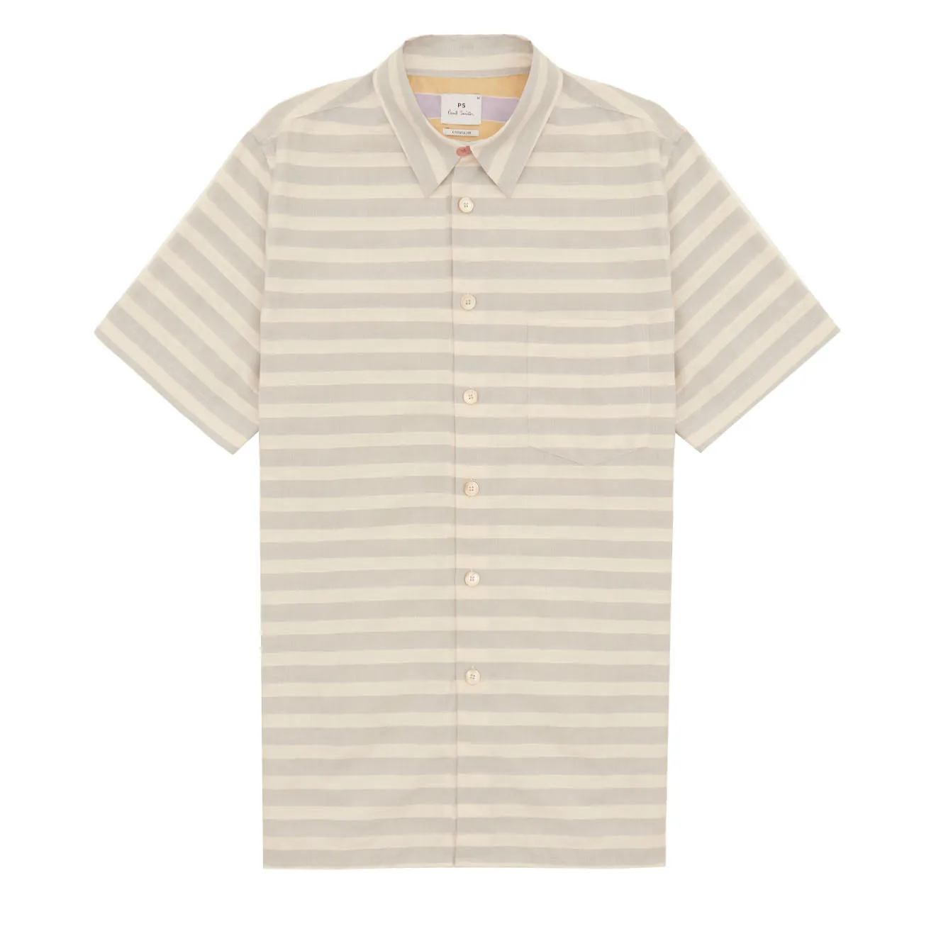Paul Smith Stripe Cotton-Linen Shirt Light Blue