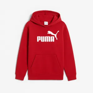 PUMA KID'S ESSENTIALS FLEECE RED HOODIE