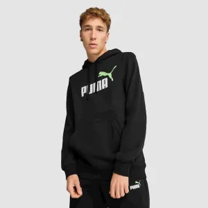PUMA MEN'S ESSENTIALS BIG LOGO FLEECE BLACK HOODIE
