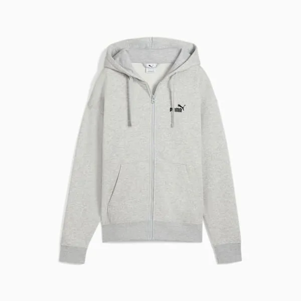 PUMA WOMEN'S ESSENTIALS FULL ZIP GREY JACKET