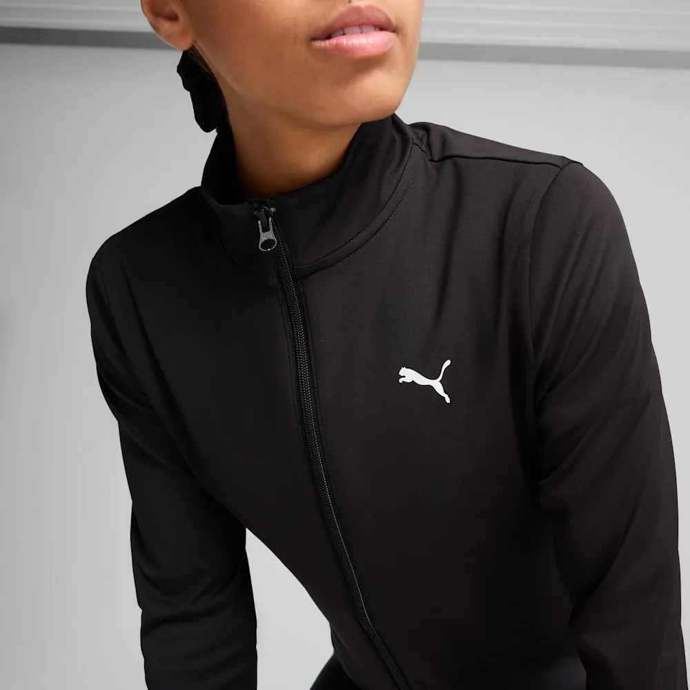 PUMA WOMEN'S STRONG FULL-ZIP BLACK JACKET