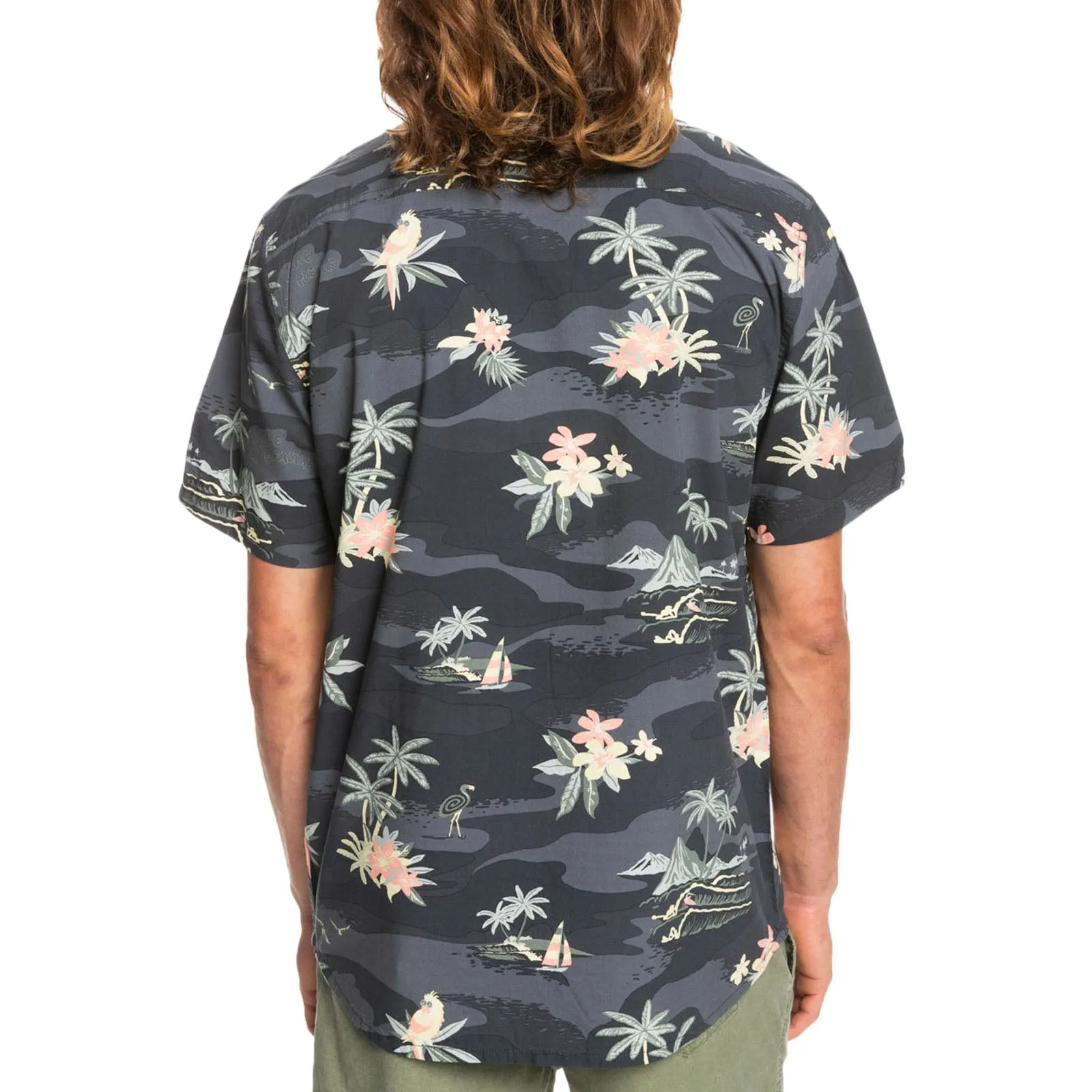 Quiksilver Mens Birdwatcher Short Sleeve Button Up Shirt