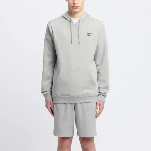 REEBOK MEN'S IDENTITY SMALL LOGO GREY HOODIE