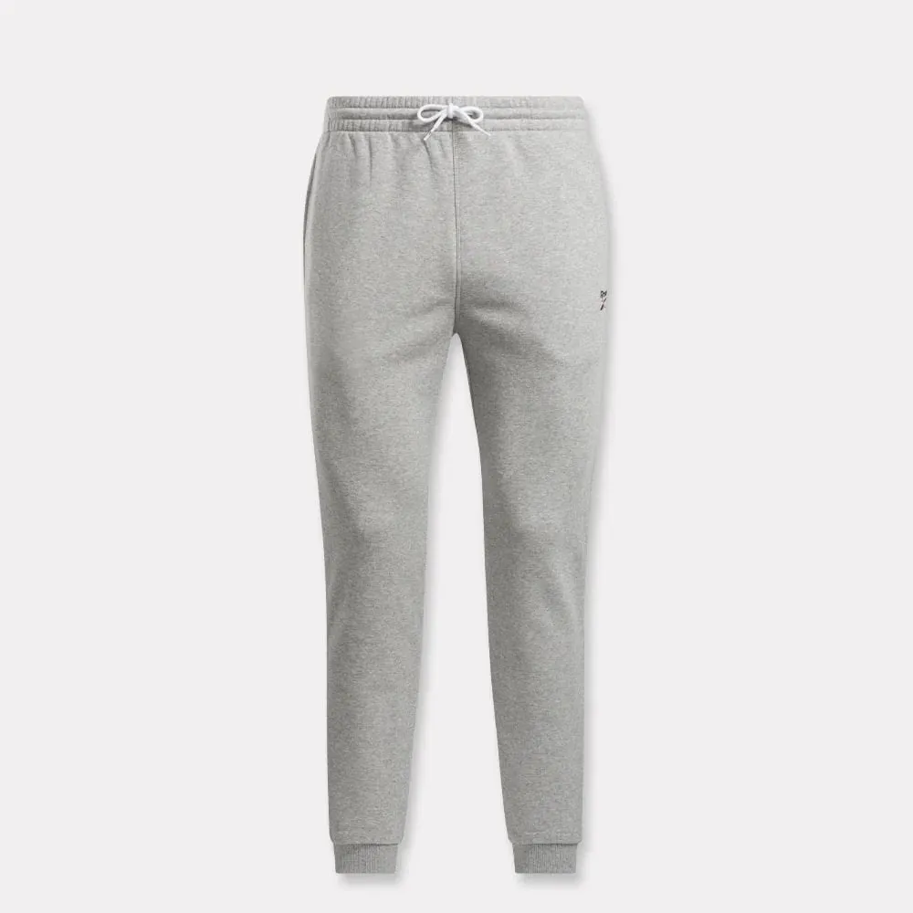 REEBOK MEN'S IDENTITY SMALL LOGO GREY TRACKPANTS