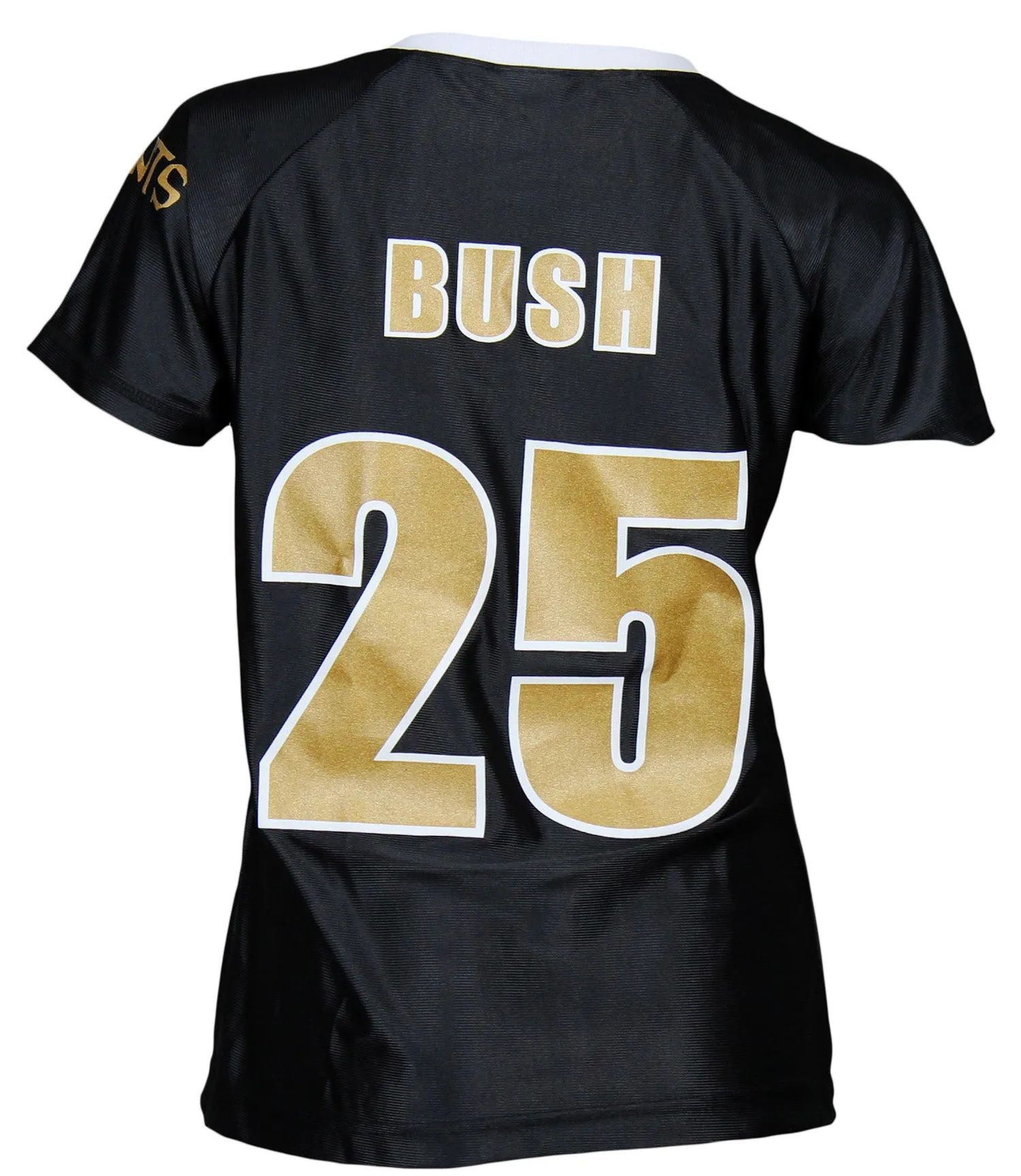 Reebok New Orleans Saints NFL Football Womens REGGIE BUSH # 25 Dazzle Fashion Jersey, Black