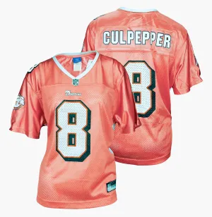 Reebok Womens NFL Miami Dolphins CULPEPPER # 8 Fashion Jersey, Peach