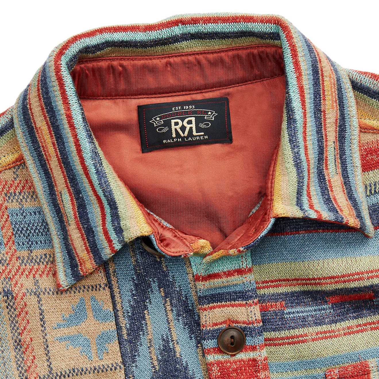 RRL by Ralph Lauren Patchwork Workshirt Jumper Rust Multi