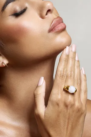 Sabri | Pink Statement Gold Ring Club L London