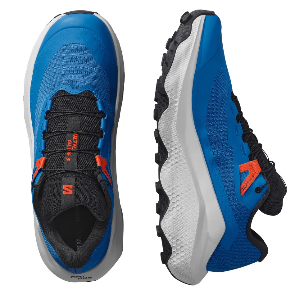 Salomon Men's Ultra Glide 3 Running Shoes in French Blue/Lunar Rock/Sharp Green SS25