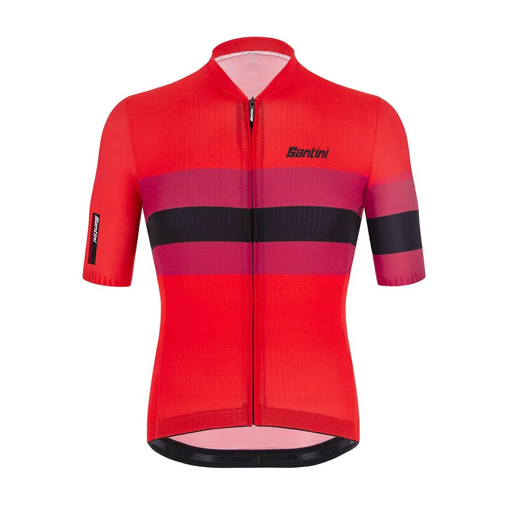 Santini Eco Sleek Bengal Mens Cycling Jersey (Red)