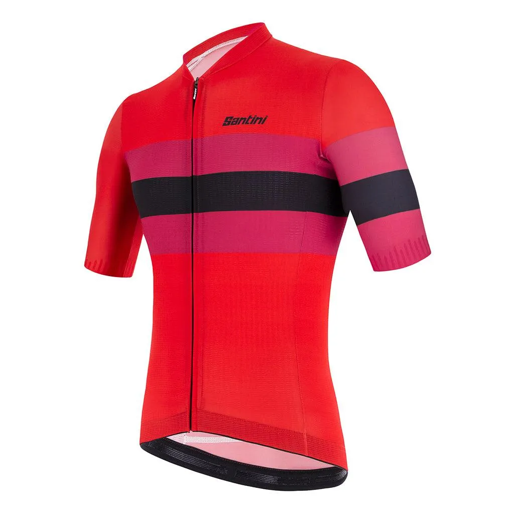 Santini Eco Sleek Bengal Mens Cycling Jersey (Red)