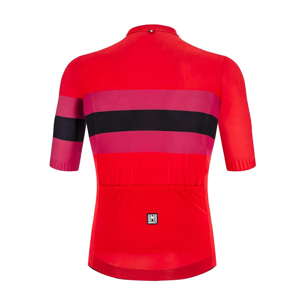 Santini Eco Sleek Bengal Mens Cycling Jersey (Red)