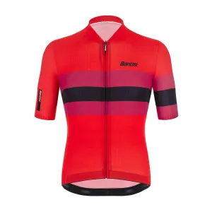 Santini Eco Sleek Bengal Mens Cycling Jersey (Red)