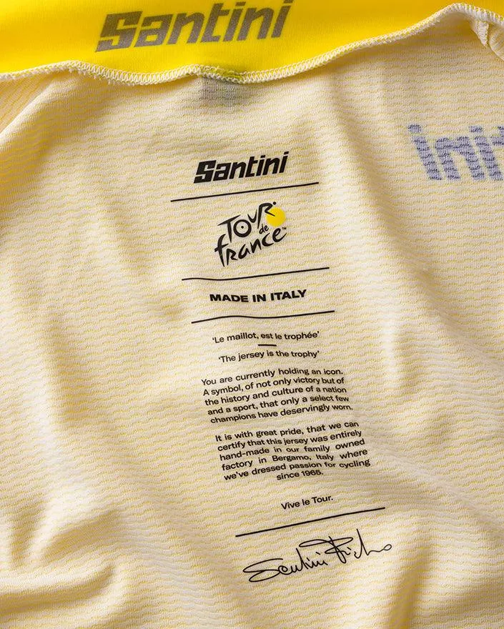 Santini TDF Leader Mens Cycling Jersey (Yellow)