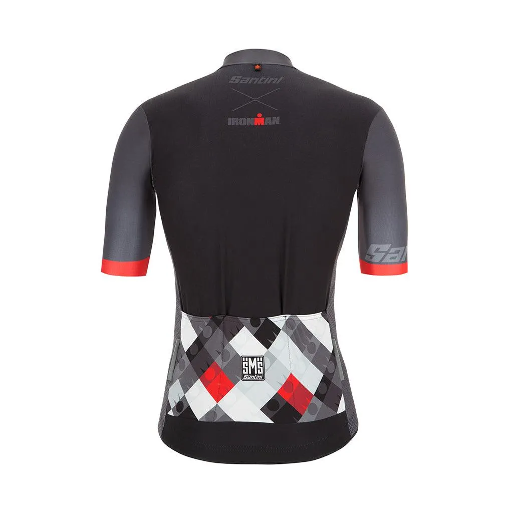 Santini Vis Ironman Mens Cycling Jersey (Red)
