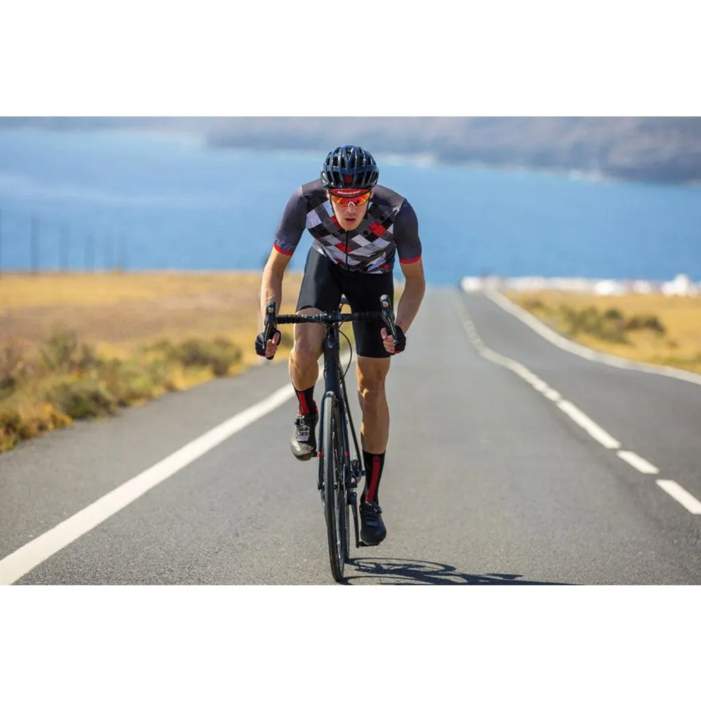 Santini Vis Ironman Mens Cycling Jersey (Red)