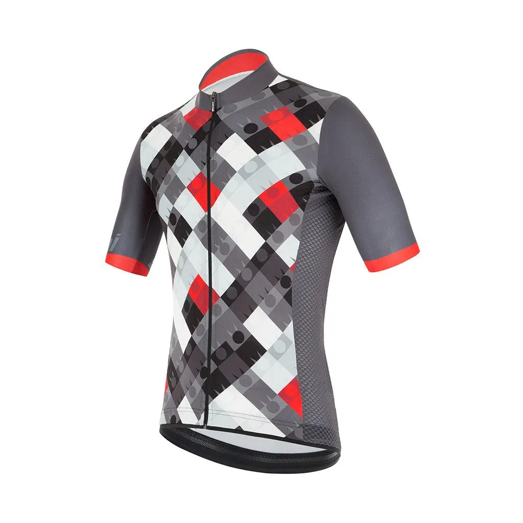 Santini Vis Ironman Mens Cycling Jersey (Red)