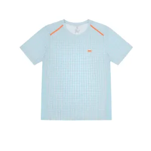Sealskinz Men's Sprowston Ultra Light Running T-shirt Diamond Print in Blue SS25