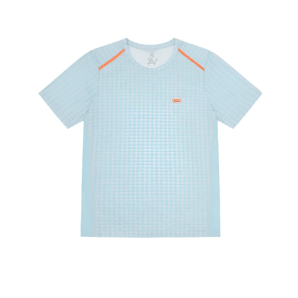 Sealskinz Men's Sprowston Ultra Light Running T-shirt Diamond Print in Blue SS25