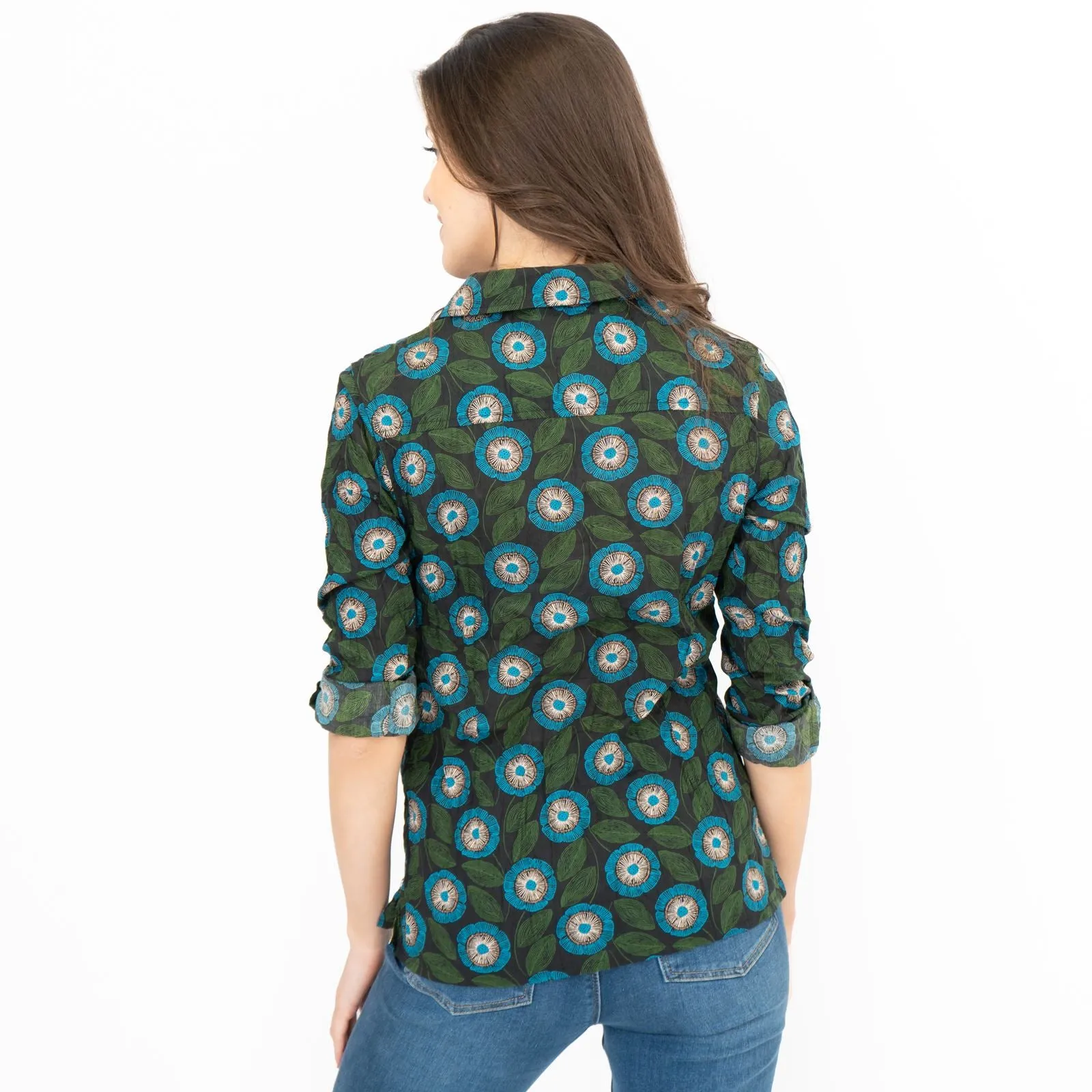 Seasalt Womens Larissa Shirt Blue Flowers