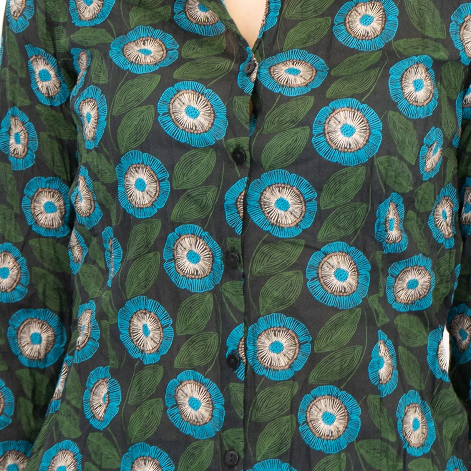 Seasalt Womens Larissa Shirt Blue Flowers