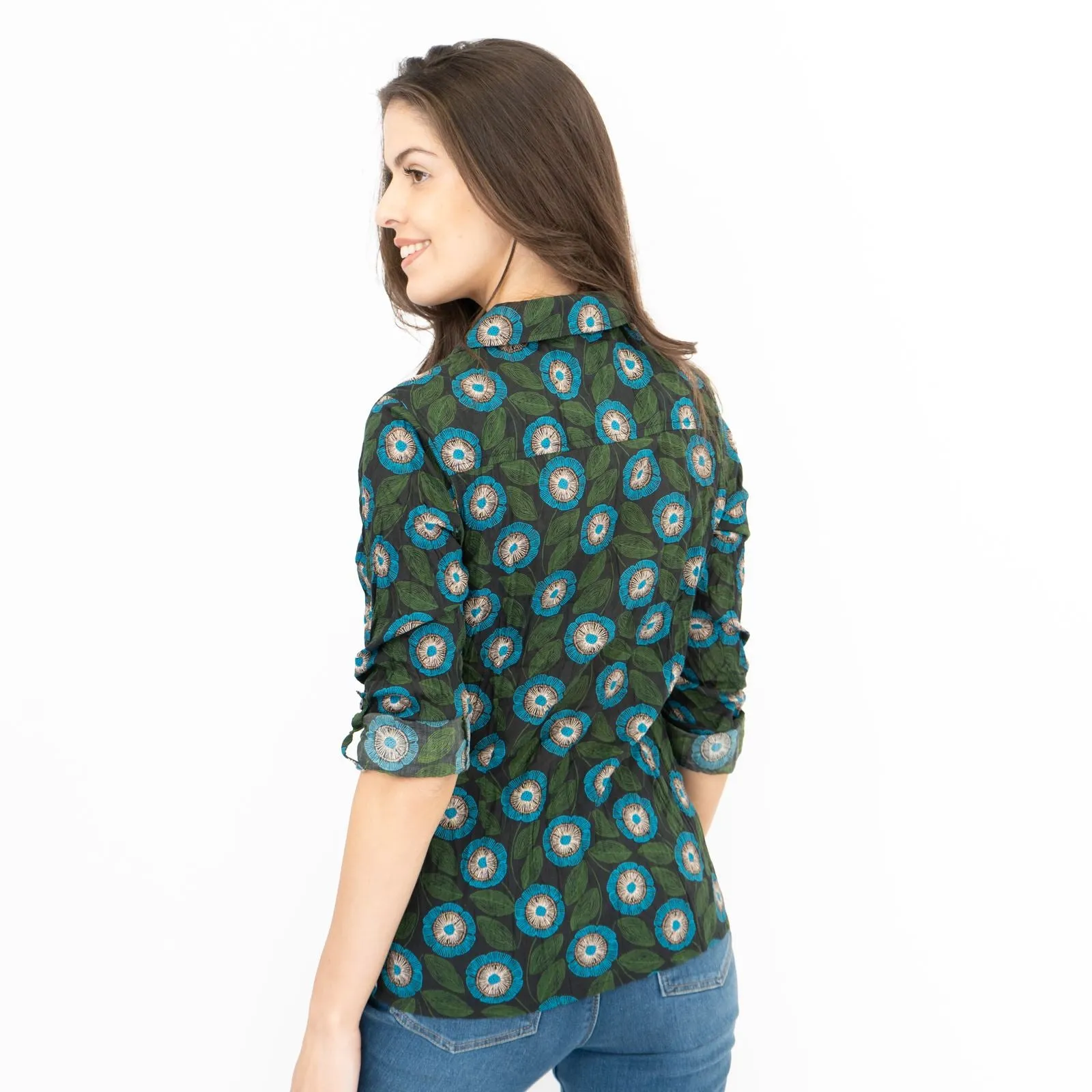 Seasalt Womens Larissa Shirt Blue Flowers