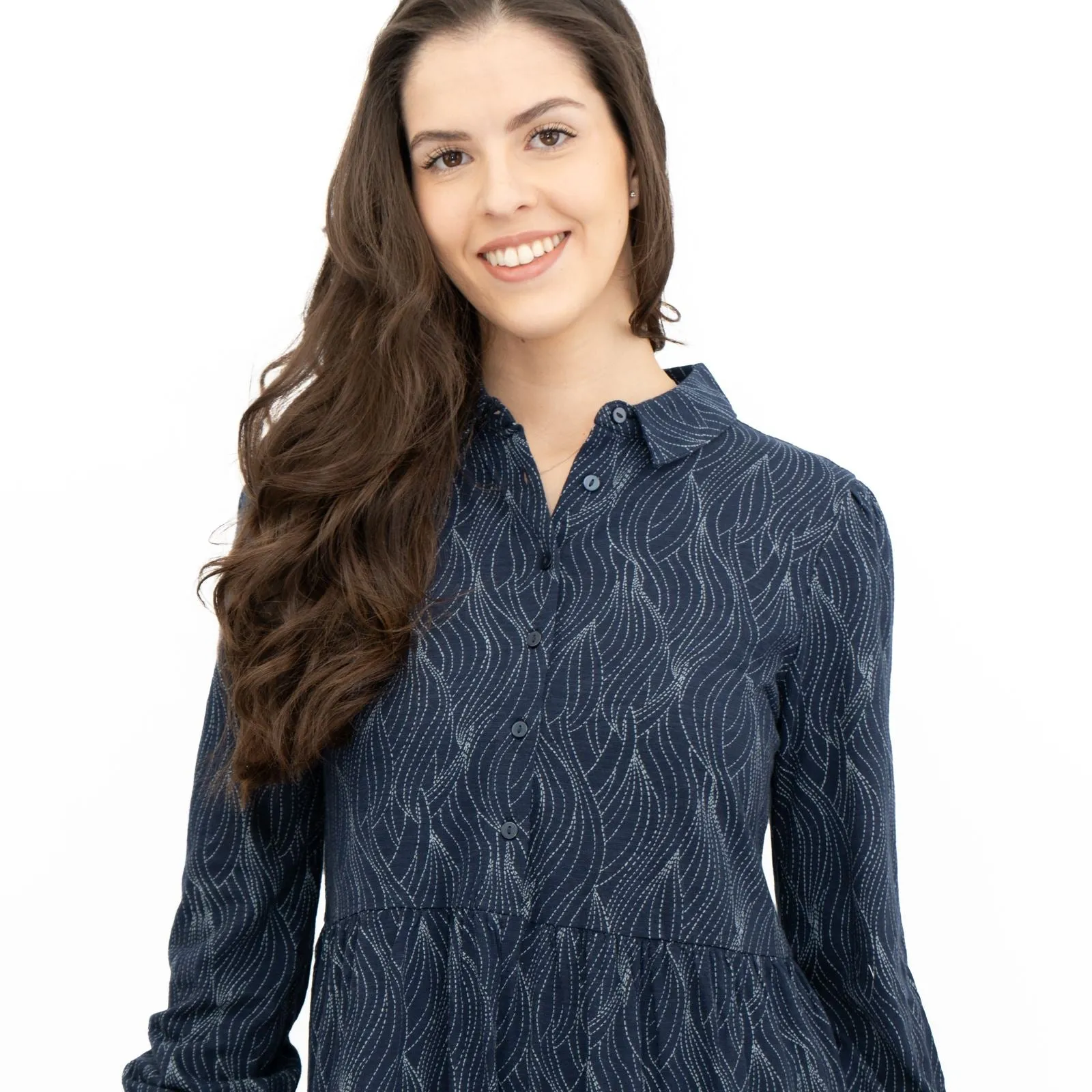 Seasalt Womens Navy Jersey Windflower Tiered Midi Dress
