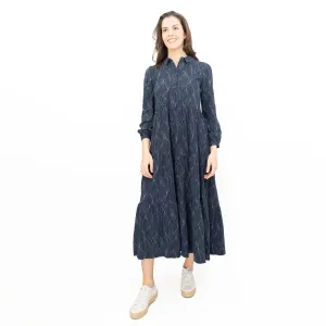 Seasalt Womens Navy Jersey Windflower Tiered Midi Dress