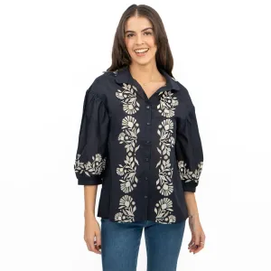 Seasalt Womens Navy Swan Creek Blouse