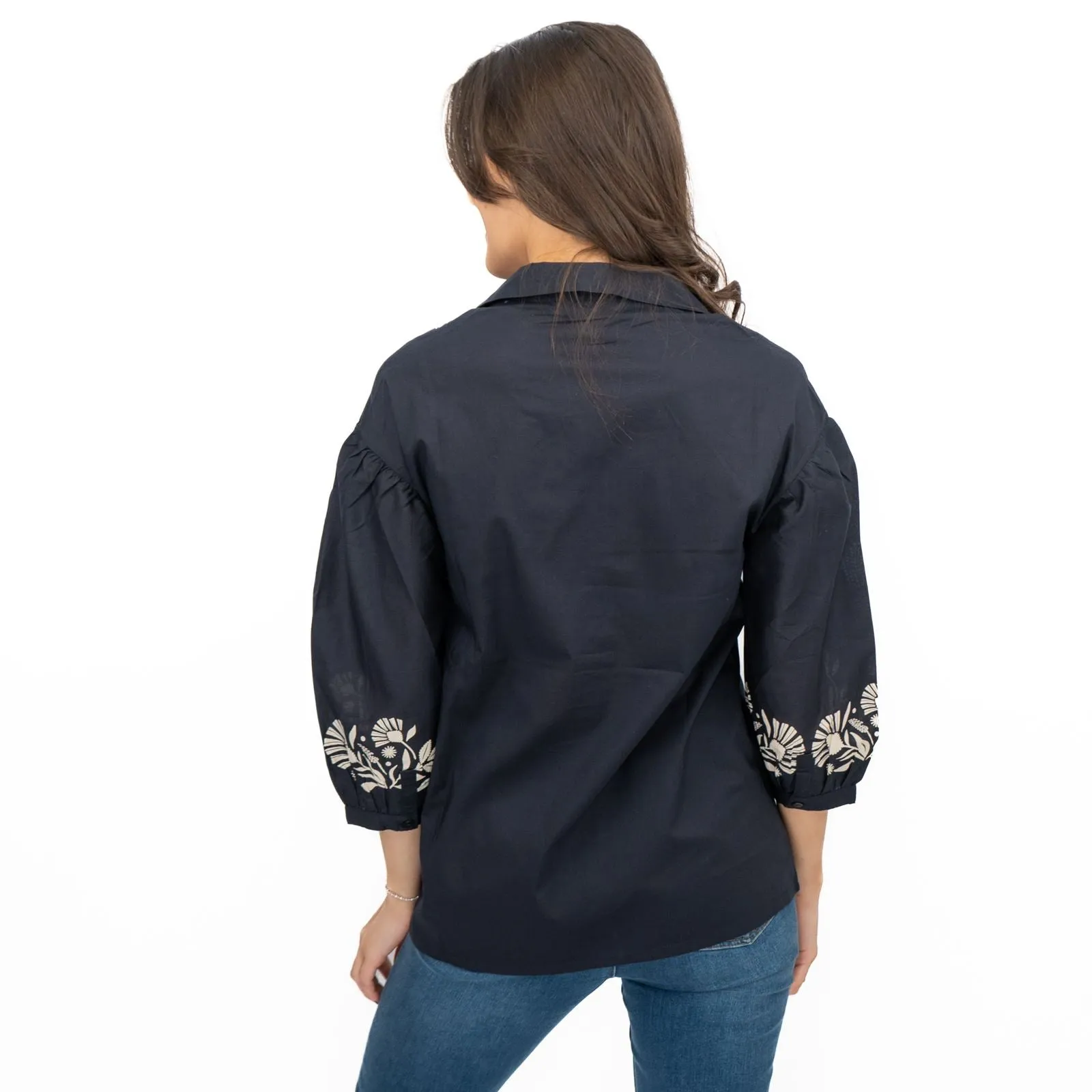 Seasalt Womens Navy Swan Creek Blouse