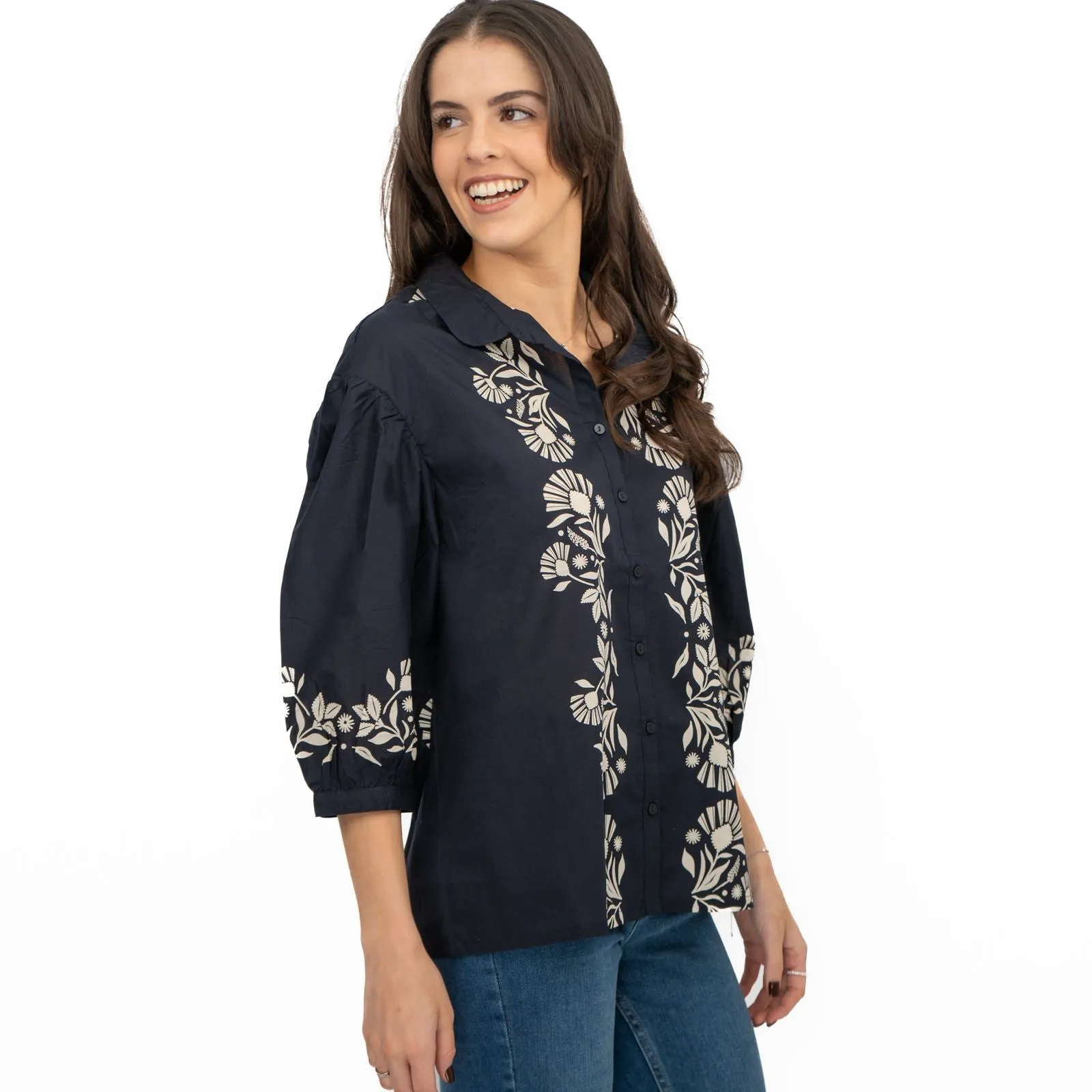 Seasalt Womens Navy Swan Creek Blouse