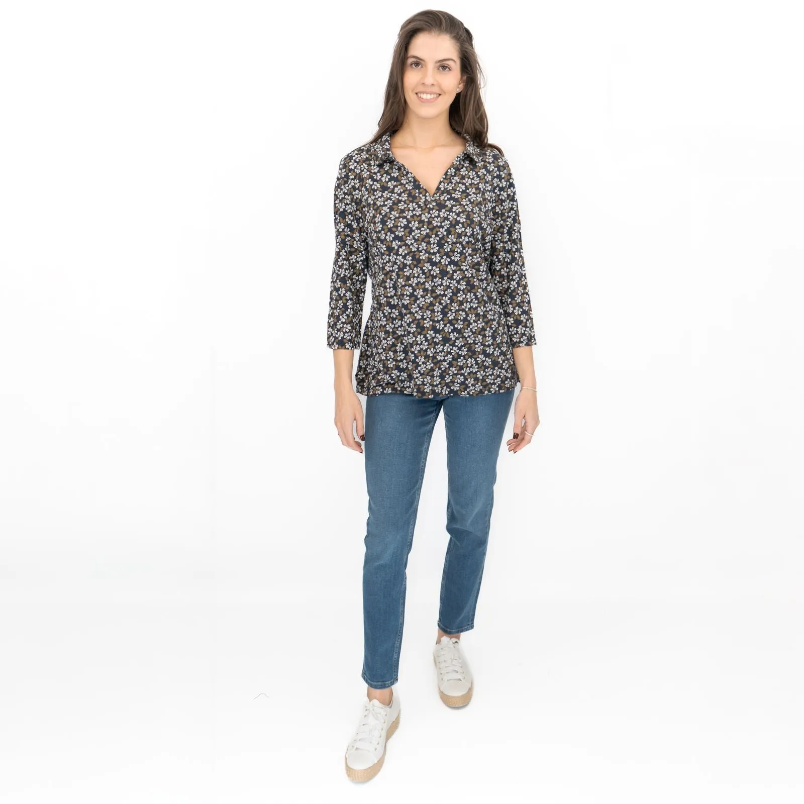 Seasalt Womens Wavecrest Shirt Navy Blue Cotton Jersey