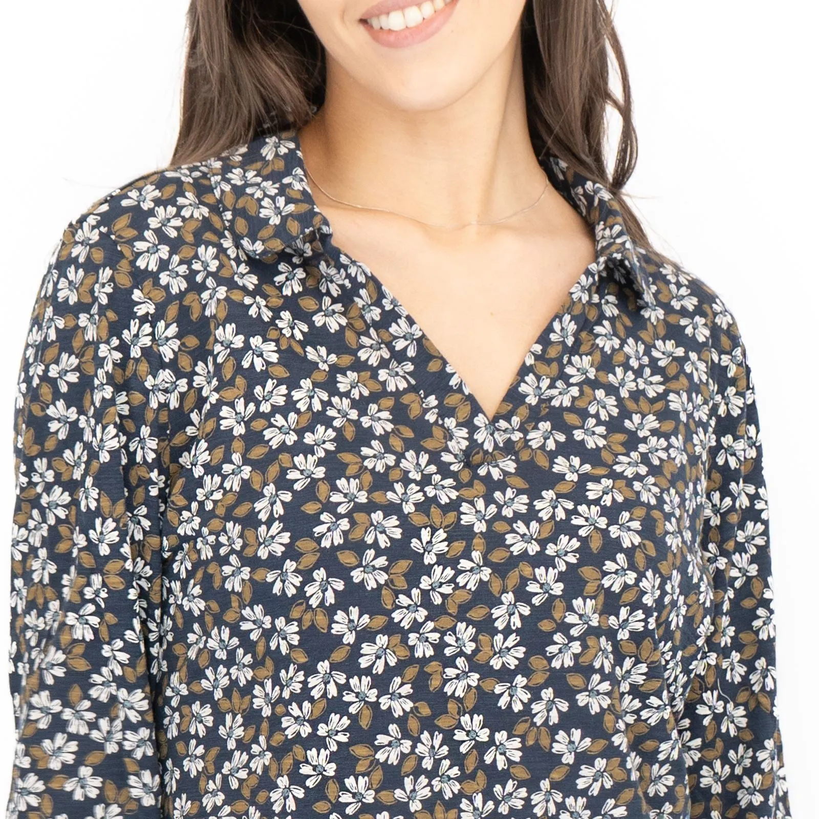 Seasalt Womens Wavecrest Shirt Navy Blue Cotton Jersey