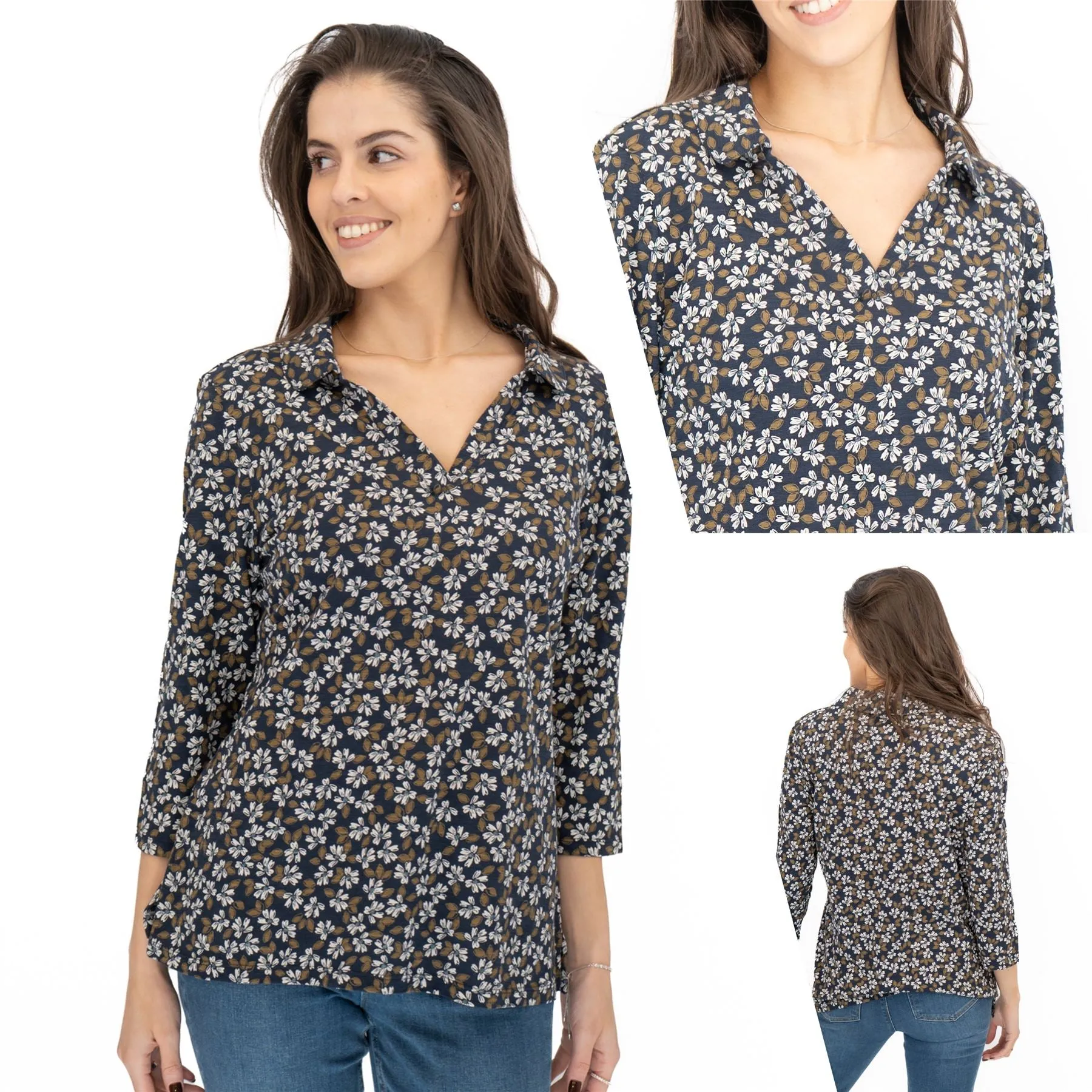 Seasalt Womens Wavecrest Shirt Navy Blue Cotton Jersey