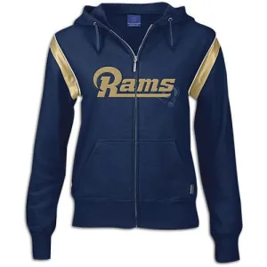St Louis Rams Women's NFL "Headliner" Zipped Hoodie, Hooded Jacket, Navy
