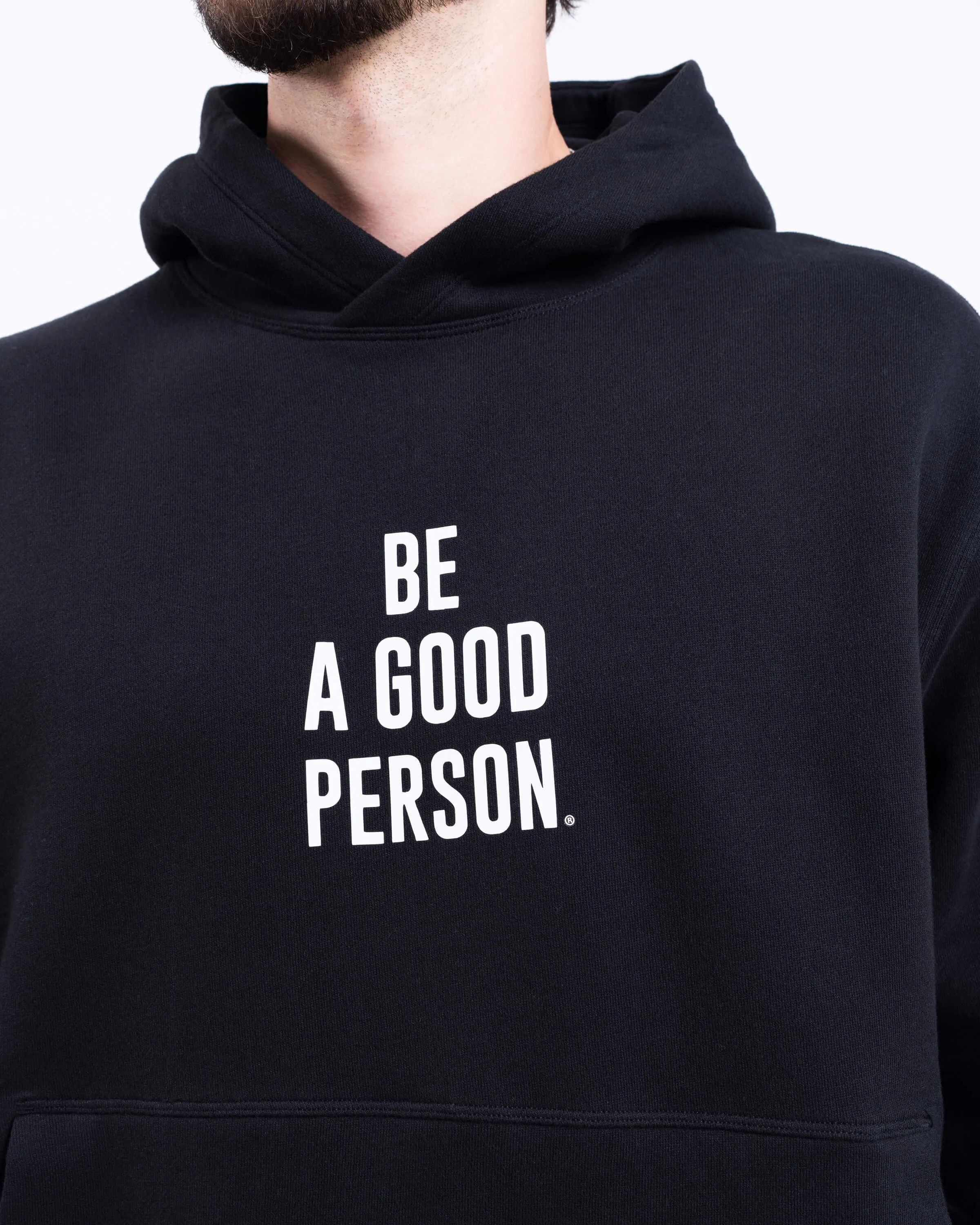 Steady State Pullover Hoodie - Black - lululemon // BE A GOOD PERSON *Pre-Order*