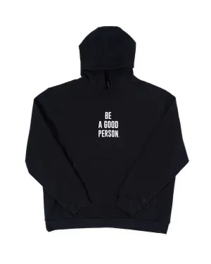 Steady State Pullover Hoodie - Black - lululemon // BE A GOOD PERSON *Pre-Order*