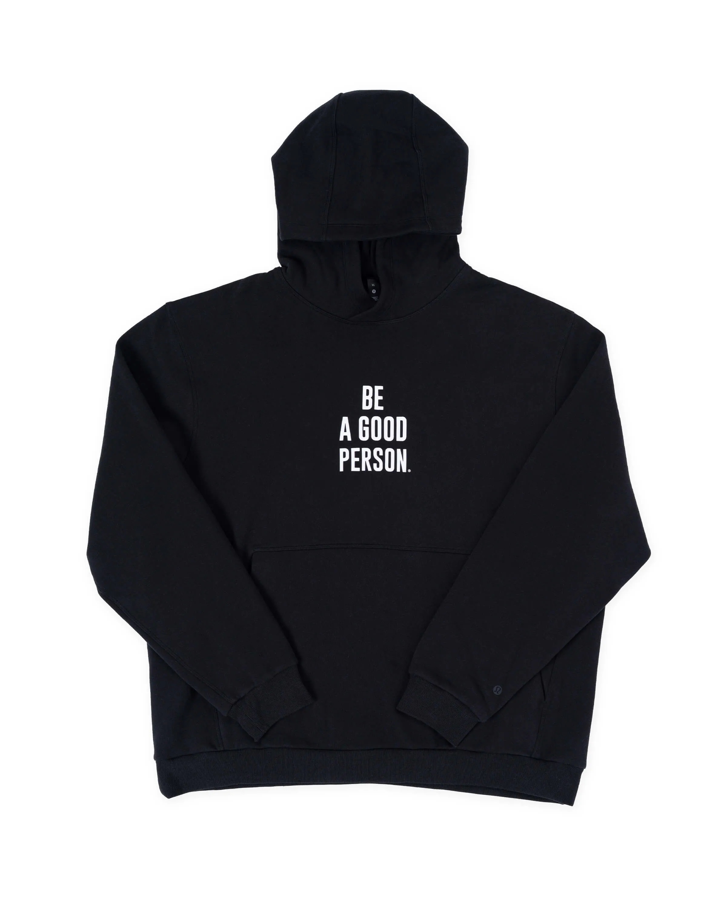 Steady State Pullover Hoodie - Black - lululemon // BE A GOOD PERSON *Pre-Order*